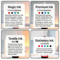 Encre textile premium 100 ml pour tampons photosensibles, encre lavable résistante à la décoloration pour vêtements en coton mélangé