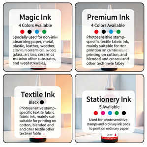Tinta de Impresión Textil Premium de 100 ml <span class=keywords><strong>para</strong></span> <span class=keywords><strong>Sellos</strong></span> Fotosensibles, Tinta Lavable Resistente a la Decoloración <span class=keywords><strong>para</strong></span> Ropa de Algodón y Mezclas de Algodón - Product Image 4