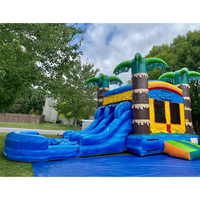 Videur gonflable commercial de Moonwalk d'adultes d'enfants de maison de Boucny avec la glissière sèche pour le parc d'attractions