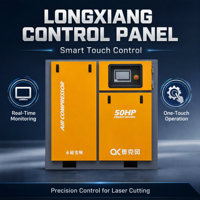 Kompresor Udara Sekrup Pelumas Portabel AOKEF 50HP Magnet Permanen VFD Hemat Energi Kompresor Industri