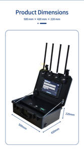 5km 드론 감지기 70M-6Ghz 휴대용 전체 주파수 포지셔닝 UAV Fpv 파일럿 감지 시스템 Dji IP65 경보 추적 보안 - Product Image 5