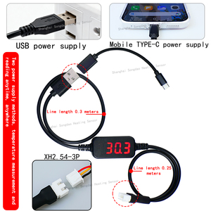 USB-модуль датчика температуры для высокоточного цифрового термометра с разъемом IP66, датчик 300 мм, с возможностью OEM-кастомизации - Product Image 6