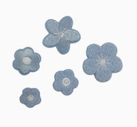 Nouvelles broderies florales en tissu pour baskets, accessoires de décoration pour lacets, patchs brodés en forme de marguerite