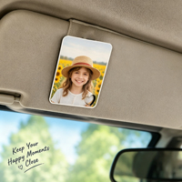 Clip de pare-soleil de voiture en bois/MDF vierge pour sublimation, revêtement brillant, écologique, fait main, personnalisation photo familiale