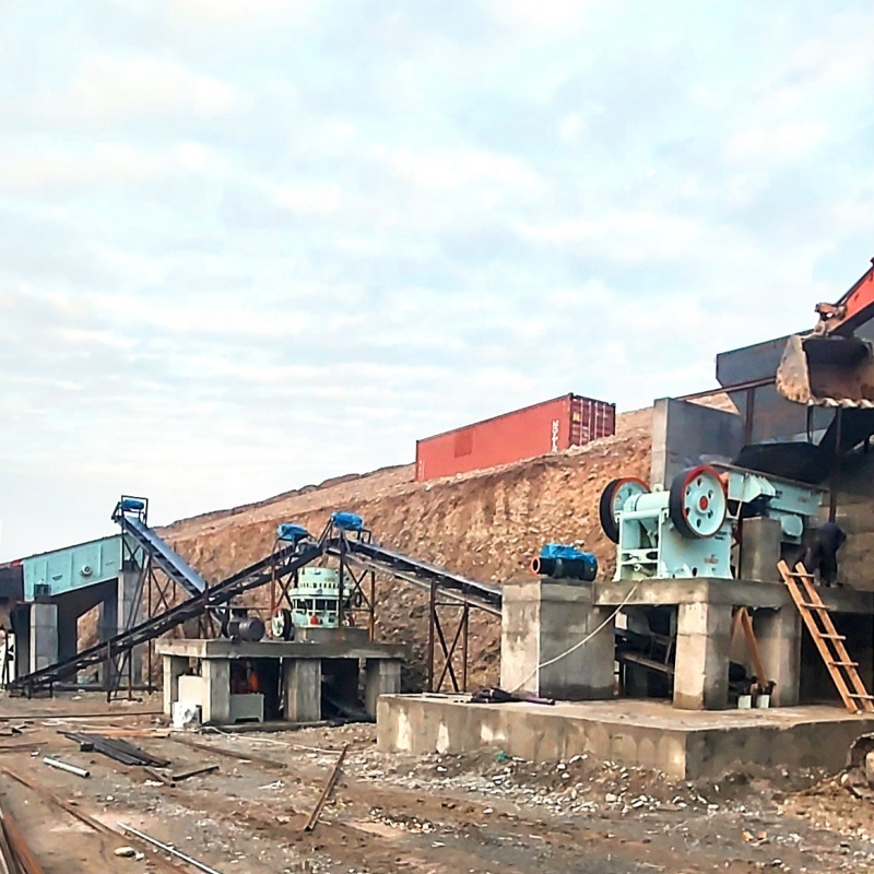 Fixed Stone Crusher Line Jaw Cone