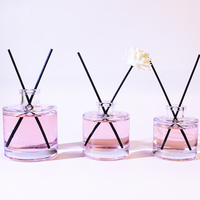 Bouteille en verre vide pour diffuseur de parfum et d'huiles essentielles, recyclable, de haute qualité, transparente, 50/100/130/150/200 ml