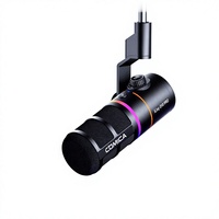 COMICAa EnjoySound D10 Pro Microphone dynamique sans fil professionnel avec réduction du bruit, connecteurs Type-C/XLR pour ordinateur de bureau