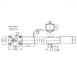 Moteur à engrenages DC 12V Power-off autobloquant Vitesse réglable Rotation positive et négative Couple élevé