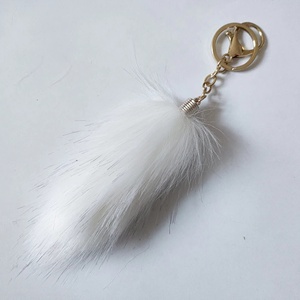 Wholesale Cute Fox Tail Keyring Fairy Fox Fur Tail Fluffy Foxtail Keychain Bag Charm Decorate Fluffy Fashion fox tails Key Chain