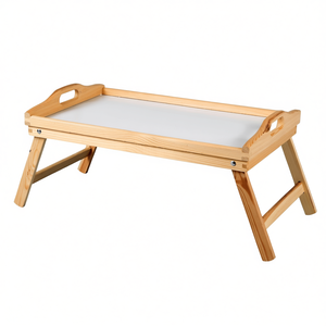 Plateau de service et de lit KESPER en bois pliable avec poignées pour les repas ou le travail - Product Image 2