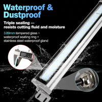 Lampe de travail universelle Jiuzheng 110-220V en alliage d'aluminium de 350 mm de long pour machine-outil, LED de sécurité antidéflagrante avec alarme incendie pour la maison