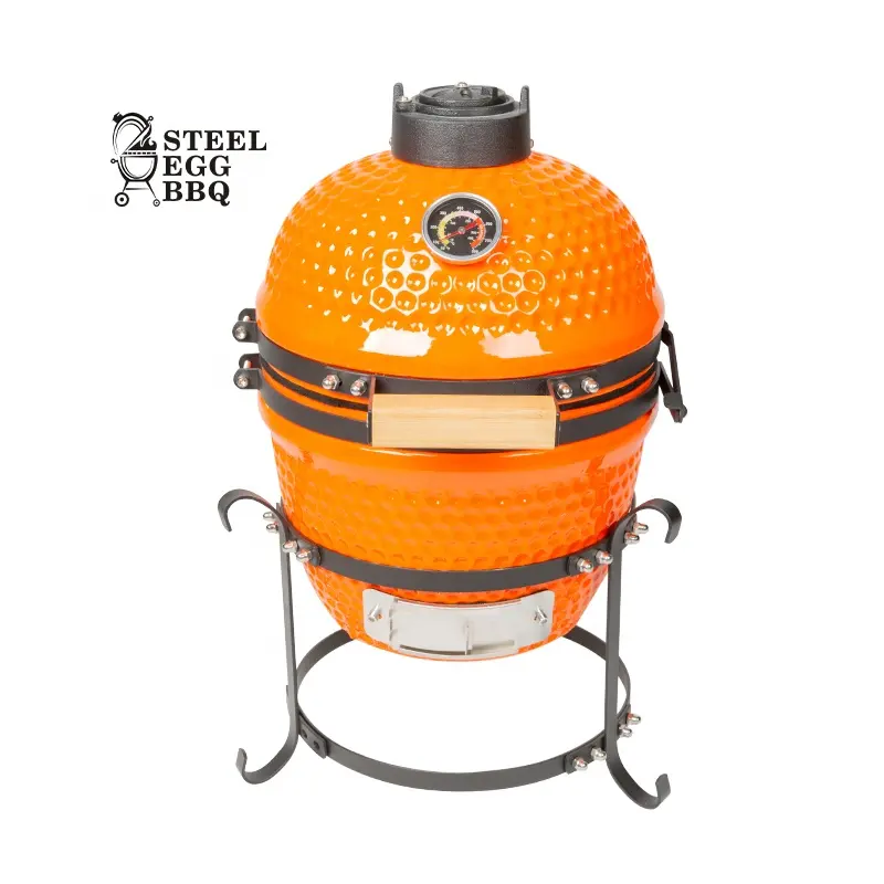 SEB KAMADO 13 pouces Portable Pliable Charbon Barbecue Grill Extérieur En Céramique Barbecue Table Mini Kamado Grill