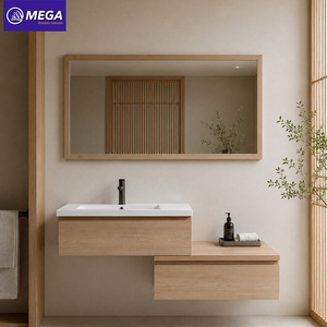 <span class=keywords><strong>Mobile</strong></span> <span class=keywords><strong>Bagno</strong></span> Sospeso Stile Giapponese Wabi Sabi con <span class=keywords><strong>Cassetti</strong></span> Offset, Produzione OEM ODM Personalizzata, Vendita all'Ingrosso - Product Image 1