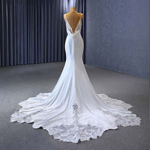 Jancember 222142 <strong>Simple</strong> Spaghetti Strap Satin Mermaid Wedding Gowns <strong>Dresses</strong>