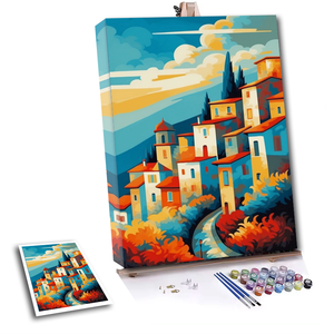 <span class=keywords><strong>Paysage</strong></span> méditerranéen Art Peinture par numéros Belle ville <span class=keywords><strong>de</strong></span> <span class=keywords><strong>bord</strong></span> <span class=keywords><strong>de</strong></span> <span class=keywords><strong>mer</strong></span> art photos enfants personnalité peinture numérique - Product Image 2