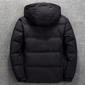 Piumino da Uomo Spesso Invernale per Esterni con Cappuccio Rimovibile Nero Rosso di Tendenza Capospalla Caldo Piumino - Product Image 5