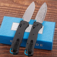 Couteau pliant BM535-3 avec fibre de carbone, acier S90V et motif Damas, couteau de poche EDC pour l'extérieur, stock US, commande en gros disponible