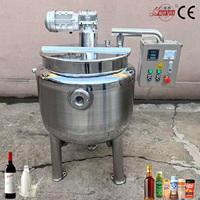 Cuve de mélange en acier inoxydable 100L, mélangeur à double enveloppe 50L 100L, cuve de mélange chauffée électriquement pour désinfectant et détergent liquide