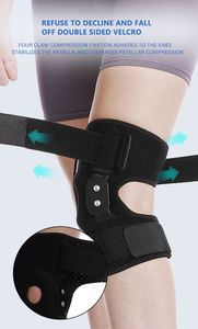 Attelle de genou articulée réglable avec stabilisateurs latéraux métalliques pour la protection sportive et l'arthrite - Product Image 2