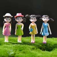 Ensemble de figurines de jardin féerique, miniatures d'anges, filles, artisanat en résine, ornements, gnomes, terrariums de mousse, décoration