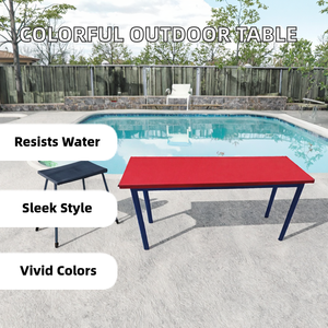 Tables et chaises carrées <span class=keywords><strong>de</strong></span> style nordique en <span class=keywords><strong>fer</strong></span> <span class=keywords><strong>forgé</strong></span> coloré pour hôtel, loisirs en plein air, cour, café, réception - Product Image 2