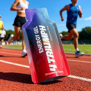 Bolsa de Alimentos con Forma Personalizada, Bolsa de Aluminio Mylar, Bolsas con Sellado de Tres Lados para Empaque de Gel Energético Deportivo con Muesca de Apertura - Product Image 6