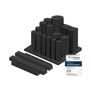 VABNEER 243 pièces auto-adhésives <span class=keywords><strong>pour</strong></span> meubles Feltrini 5mm EXTRA RÉSISTANT Amortisseur <span class=keywords><strong>pour</strong></span> sols Meubles haut de gamme - Product Image 1