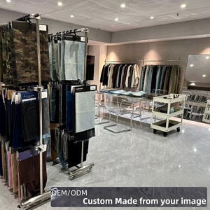 <span class=keywords><strong>Jeans</strong></span> da Uomo Personalizzati Blu Chiaro Lavato, Modello Heavyweight a Gamba Larga e Taglio Dritto, Versatili con Patch in <span class=keywords><strong>Pelle</strong></span> - Product Image 6