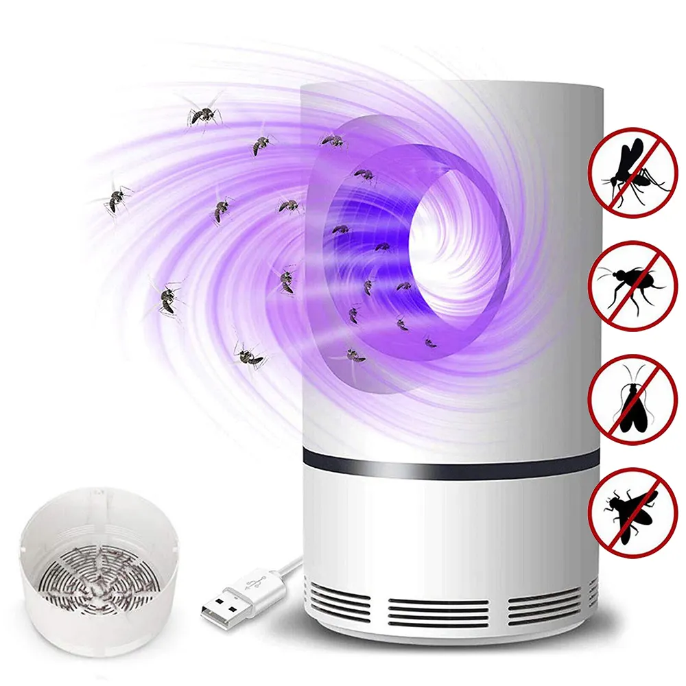 Hot New Sky Eye Safe Strong Suction Silent USB Plug LED Electric Bug Trap Repellent Zapper Killing Killer Lamp With Purple Light