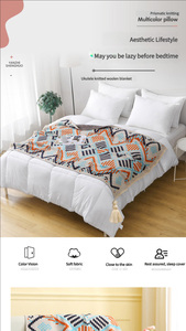Châle tricoté Ukulélé de style bohème de luxe léger nouvelle couverture aérienne pour la climatisation pour la couverture de sieste de canapé - Product Image 5