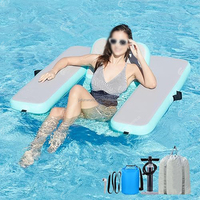 Chaise flottante gonflable pour piscine avec accoudoirs et dossier pour plage, piscine, lac, rivière en plein air