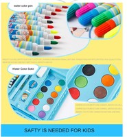 Ensemble artistique multifonctionnel pour enfants, 150 pièces, pour la rentrée scolaire, ensemble de ciseaux à découper, crayons pour enfants, fournitures artistiques