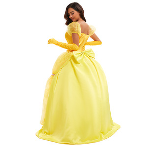 Disfraz de Princesa Bella de La Bella y la Bestia, Amarillo, para Mujer Adulta, Sin Etiqueta, Primavera 2025 - Product Image 4