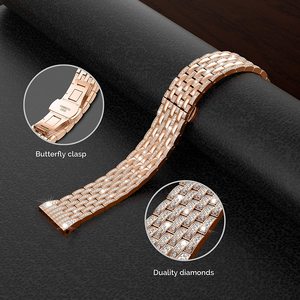 Bijoux en métal compatible avec <span class=keywords><strong>Galaxy</strong></span> pour <span class=keywords><strong>Samsung</strong></span> Watch <span class=keywords><strong>Active</strong></span> <span class=keywords><strong>2</strong></span> <span class=keywords><strong>40mm</strong></span> Gear <span class=keywords><strong>2</strong></span> Classic pour dames - Product Image 5