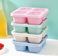 Syh665 Conteneurs à déjeuner réutilisables Couvercles transparents Logo personnalisable Préparation de repas Snack Mallette de rangement en plastique PET Stockage des aliments