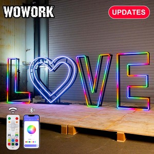 2026 WOWORK Insegna Luminosa Personalizzata con Cornice in Metallo, Lampadine a Forma di Numeri e Lettere per Decorazione di Palcoscenici - Product Image 6