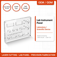 Fabrication sur mesure de panneaux de commande CVC en acrylique découpés au laser, façade de thermostat de climatisation OEM