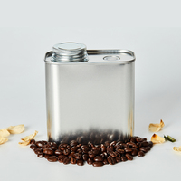 Boîtes à café vides en métal avec valve, 200g, 1 pièce, emballage pour le café, en étain, récipients