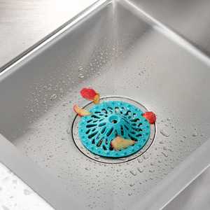 Volcano Floor Drain Cover Hair Filter For Bathroom Kitchen Sink Modern Design Blue Yellow Orange White - Product Image 4
