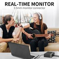 Interface audio USB portable XTUGA E22 en métal et ABS, 2 entrées 2 sorties, avec boîte cadeau pour studio d'enregistrement et utilisation en direct