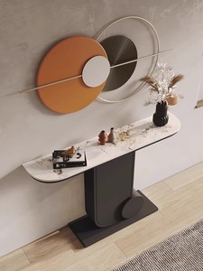 Mesa de Entrada Moderna de Lujo Italiana <span class=keywords><strong>para</strong></span> Sala de Estar y Hoteles, con Cubierta de Mármol, Estructura Metálica Resistente, <span class=keywords><strong>Consola</strong></span> Estrecha <span class=keywords><strong>para</strong></span> Pasillos - Product Image 4