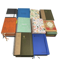 Ensemble de papeterie avec agenda hebdomadaire à spirale, couverture en tissu, taille personnalisable, journal et impression de livres