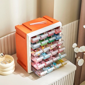 Realida Stackable ngăn kéo tổ chức trang trí hộp lưu trữ trong hình chữ nhật hình dạng PP nhựa để lưu trữ thực phẩm xây dựng khối đồ chơi - Product Image 4