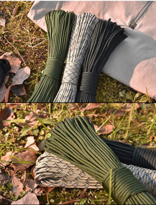 เชือกพาราคอร์ดคุณภาพสูง โพลีเอสเตอร์ 9 แกน 550 ขนาด 31 เมตร <span class=keywords><strong>4</strong></span> มม. สำหรับกิจกรรมกลางแจ้ง เชือกเดินป่า เชือกสำหรับร่มชูชีพ เต็นท์ สายรัดสำหรับตั้งแคมป์ เชือกกันลม - Product Image 2