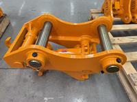 Attache rapide pour excavatrice robuste avec revêtement en poudre et verrou de sécurité pour excavatrice de 25 tonnes, compatible avec godet et compacteur