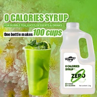 2kg de sucre concentré liquide de sirop de stevia zéro calorie pour café lait thé boutique boissons pour Boba Bubble Tea Ingrédients