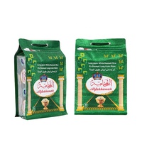 Sac d'emballage de riz personnalisé farine thé cadeau sac alimentaire portable papier kraft debout pour emballage avec poignée en plastique HDPE 10000 pièces