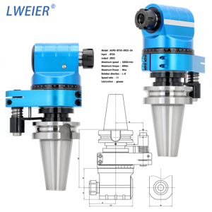 Cabezal Angular Extendido LWEIER AG90-BT50-ER25-56 para Fresado Lateral, Taladrado y Roscado en Centros de Mecanizado - Product Image 2
