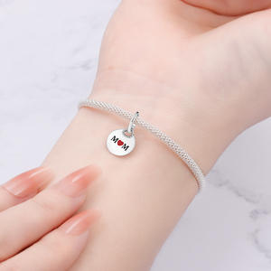 Colgante familiar de disco con correa de cobre blanco en stock, accesorio de joyería DIY original de alta gama para mujer - Product Image 6