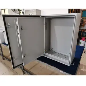 Tableros de Panel de distribución eléctrica a prueba de polvo con Panel de puerta interior Gabinete de chapa de acero inoxidable Caja de conexiones para exteriores